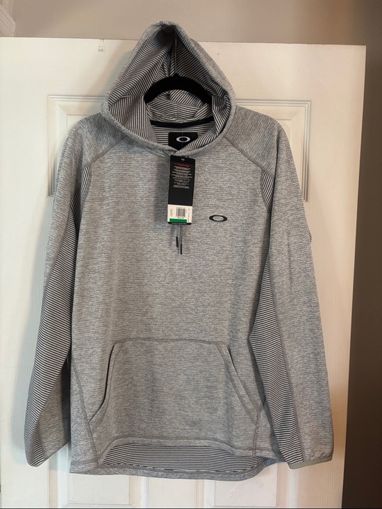 Oakley Other - Oakley Gray Hooded Pullover with Striped Accents